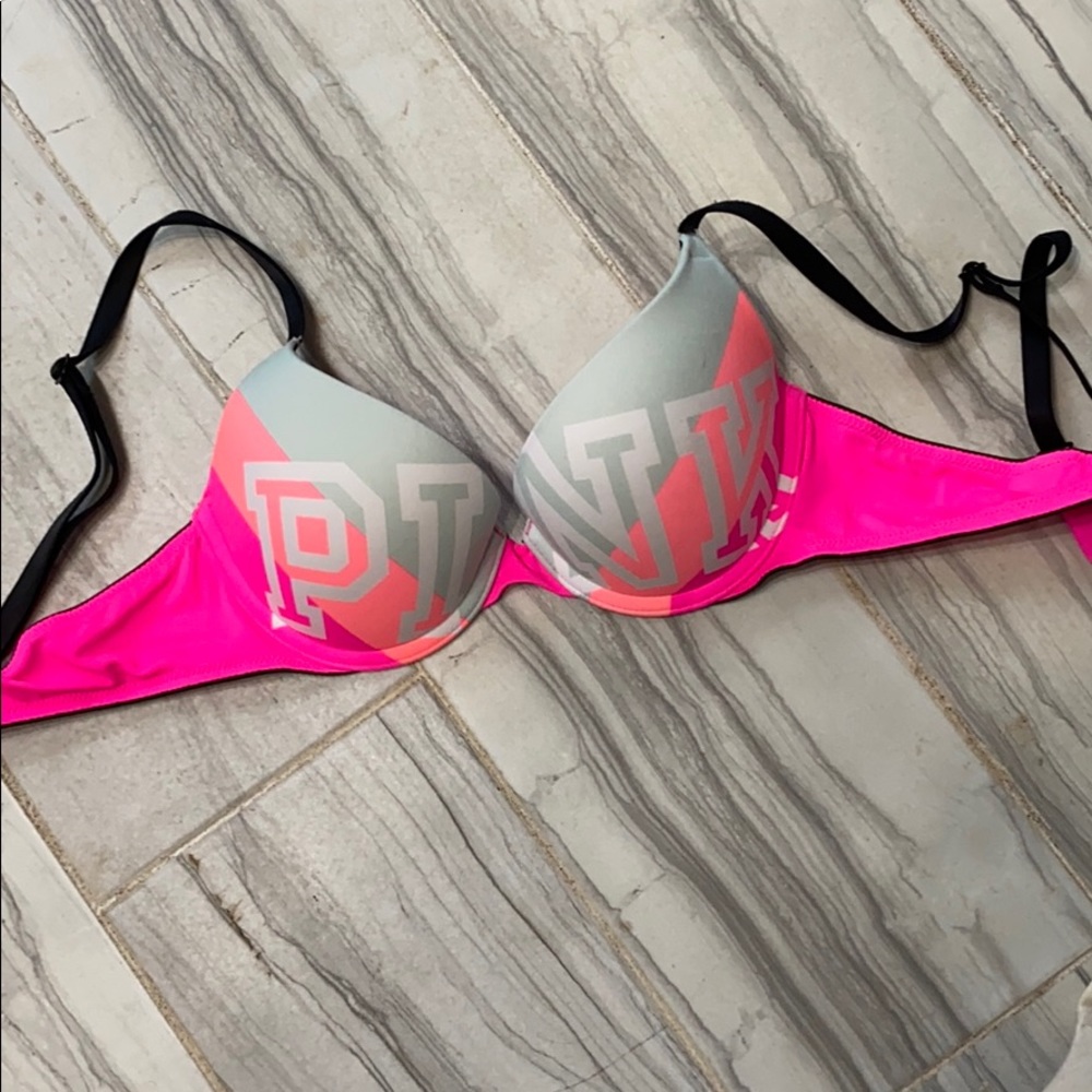Pink cup bra